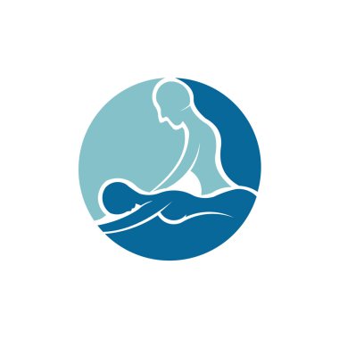 Masaj logosu ,Güzellik Salonu Fizyoterapi Kavramı Sırt Masajı