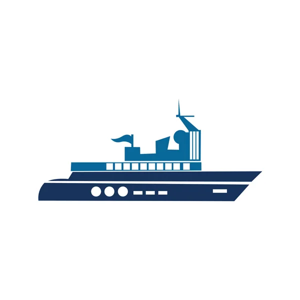 Design Vorlage Für Das Logo Von Segelyachten Segelboot Flache Yachtsymbole — Stockvektor