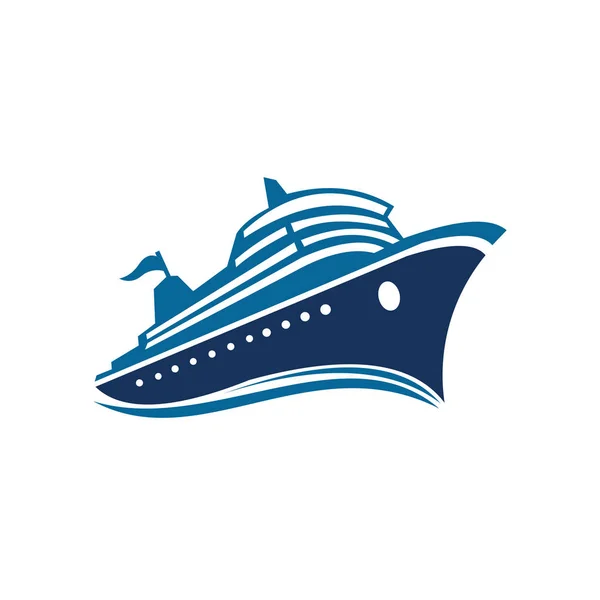 帆船游艇标志设计模板 平面游艇图标 船标志 — 图库矢量图片