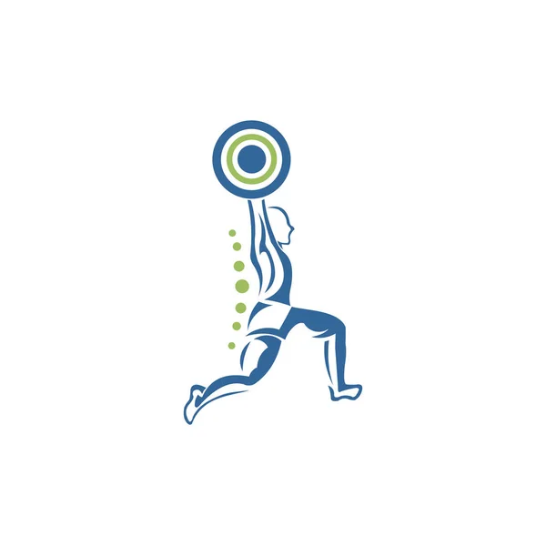 Espinha Saudável Pode Ser Usado Quiropraxia Esportes Massagem Outro Logotipo — Vetor de Stock