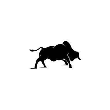 Bull Taurus Bison Buffalo Logo tasarım vektör şablonu.