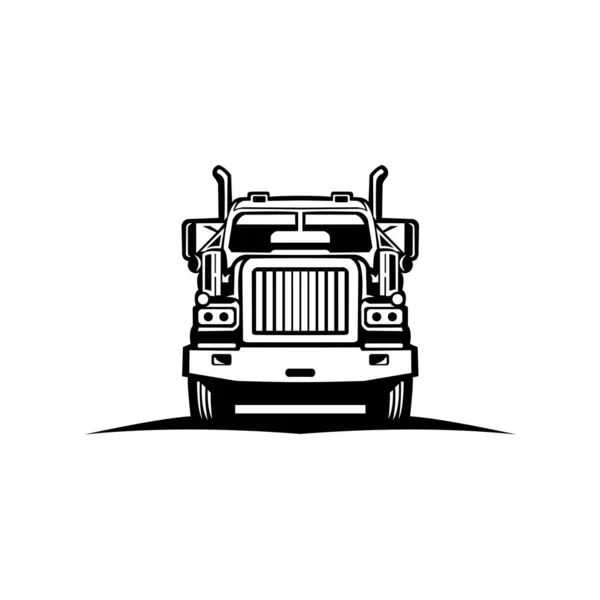 Tow Truck Trailer Logo Transportation Inspiration Vector Van — Stock Vector