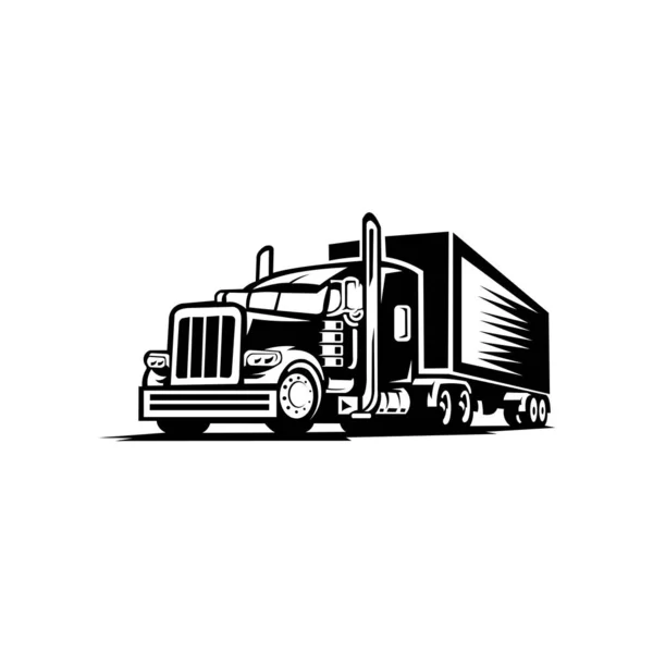 Tow Truck Trailer Logo Transportation Inspiration Vector Van — стоковый вектор