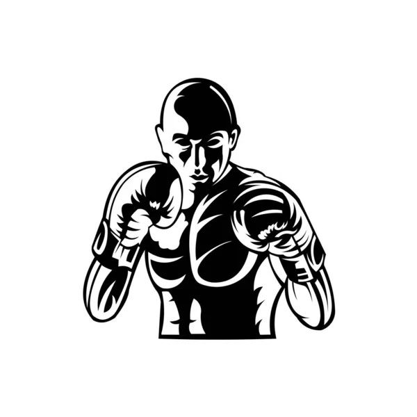 Inspiración Logo Boxeo Guantes Boxeador Profesionales — Archivo Imágenes Vectoriales