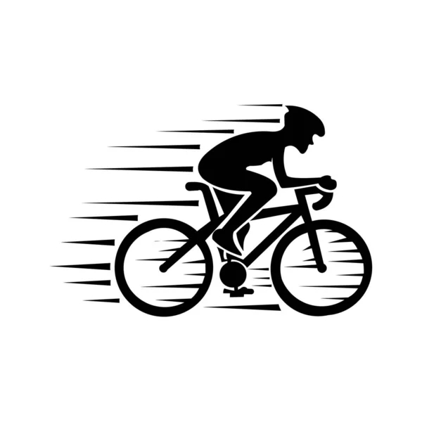 Inspiration Logo Mountainbike Cycling Mtb Isolierte Vektorsilhouette — Stockvektor