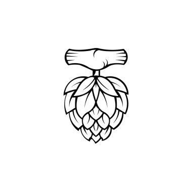  Brewing Label Logo Tasarım Vektörü, Hop amblem simgesi etiket logosu, Premium Kaliteli Bira Hops Etiketi