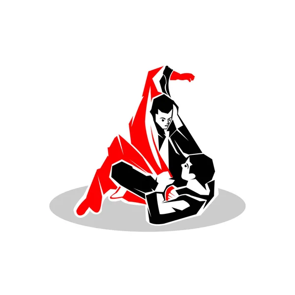 Logo Club Martial Arts Karate Kung Wushu Taekwondo — 스톡 벡터