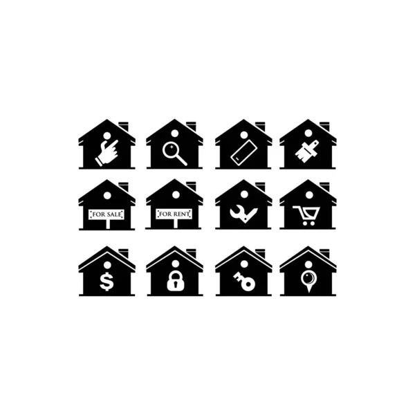 Overzicht Home Icon Collectie Home Vector Home Icon Flat Homepage — Stockvector