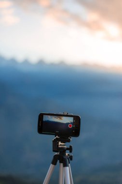 Himalayalar Khaliya Top, Munsiyari Mobil Gündoğumu Yakalama - Uttarakhand