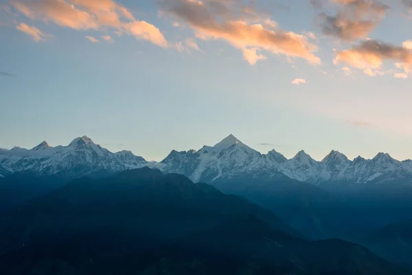 Sunrise Pachchuli Peak Himalayas Khaliya Top Munsiyari Uttarakhand — Stock Photo, Image