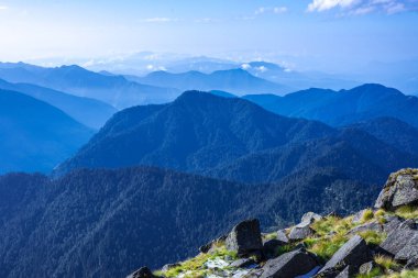 Khaliya Top'tan görünüm - Himalayalar, Khaliya Top, Munsiyari, Uttarakhand, Hindistan Manzarası -