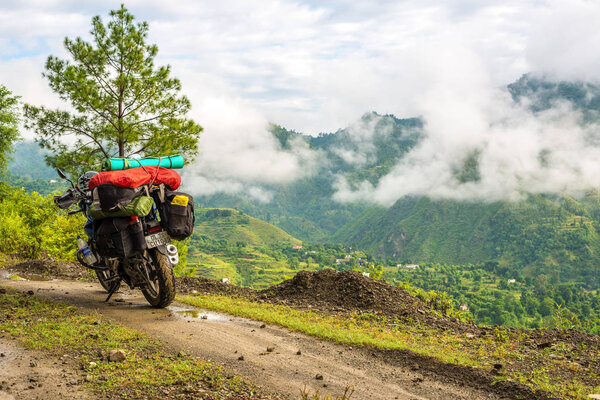 Rider in Himalayas - Landscape of Uttarakhand Near Lohaghat Bhimtal - Nainital