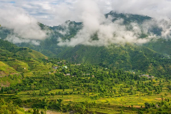 Villaggio Fog Himalaya Nainital Uttarakhand India — Foto Stock