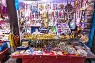 Gangotri, Uttrakhand, hindistan - 9 Ekim 2018 : Himalayalar Kasabası Pazarı