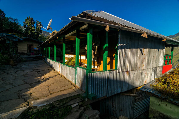 A Traditional Himalayan Wooden House in Sankri Range, Uttarakhand, India