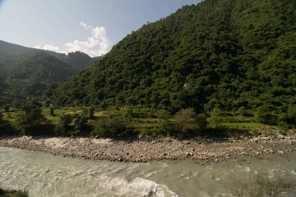 Zonsondergang Ganga River Uttrakhand India — Stockfoto