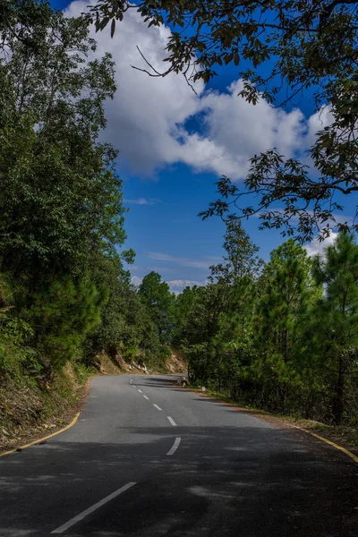 Порожня Дорога Гімалаях Бхітталь Уттаракханд Індія — стокове фото