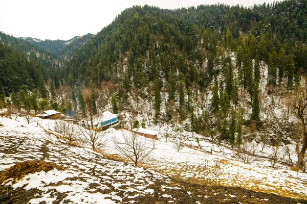 Foto di neve paesaggio inverno in Himalaya  - — Foto Stock
