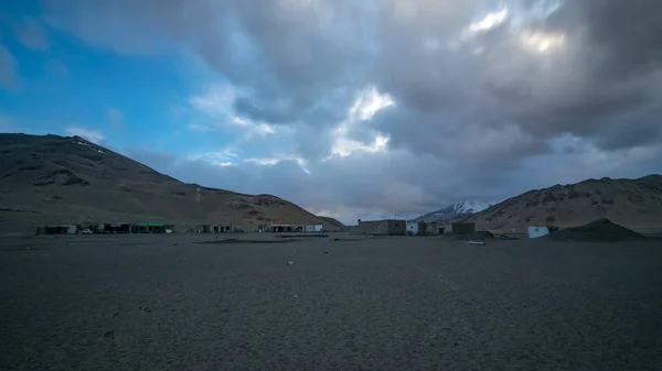 Naplemente a Desert-több sík leh Ladakh — Stock Fotó