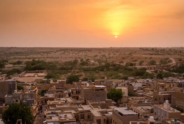 Rajasthan 'da Altın Şehir Jaisalmer' de gün batımı — Stok fotoğraf