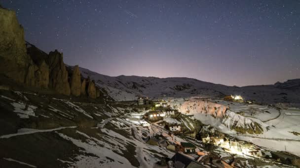 Mondaufgang im Himalaya Zeitraffer 4k — Stockvideo