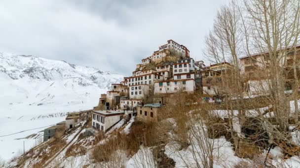 Kluczowy klasztor w zimie timelapse — Wideo stockowe