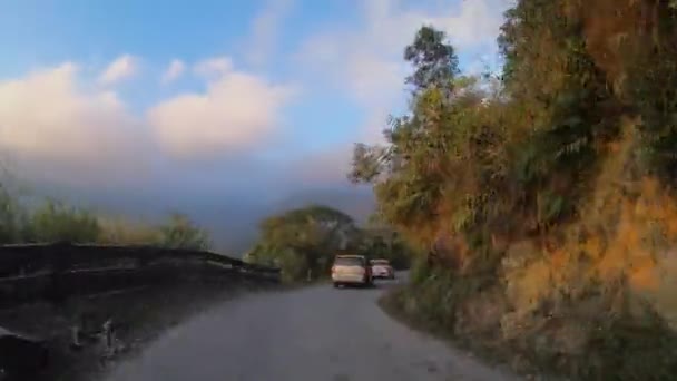 Дорога Індії Timelapse Meghalaya — стокове відео