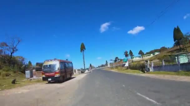 Közúti Kocsifelhajtó Timelapse Meghalaya India — Stock videók