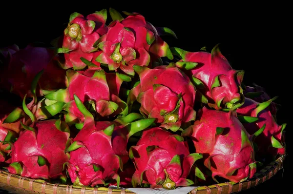 Sweet dragon fruit grown in tropic market, picture use for design, advertising, marketing, business and printing