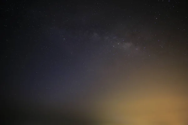 Galáxia Mágica Láctea Céu Noturno Com Primeiro Plano Montanha — Fotografia de Stock