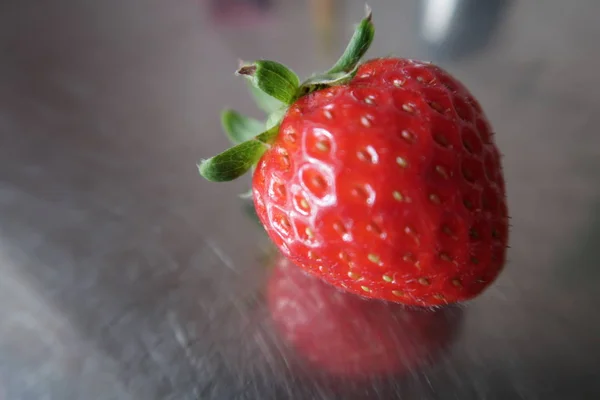 Fresas Maduras Fruta Dulce Hermosa Uso Fotos Para Diseño Publicidad —  Fotos de Stock