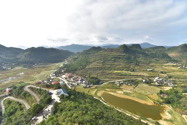 Upptäck Stora Berg Med Terrasser Klippor Och Liv Giang Provinsen — Stockfoto