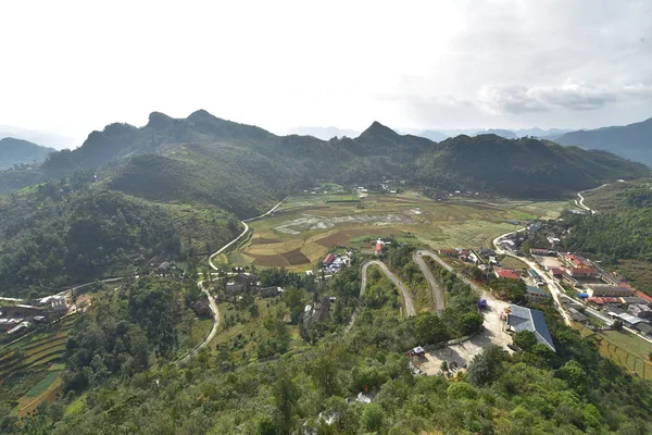 Descubre Grandes Montañas Con Terrazas Acantilados Vida Provincia Giang Vietnam — Foto de Stock