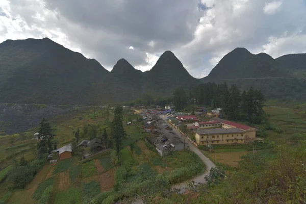 Ontdek Grote Bergen Met Terrassen Kliffen Het Leven Giang Provincie — Stockfoto