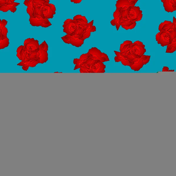 Dianthus Caryophyllus Rote Nelkenblüte Auf Blauem Hintergrund Vektorillustration — Stockvektor