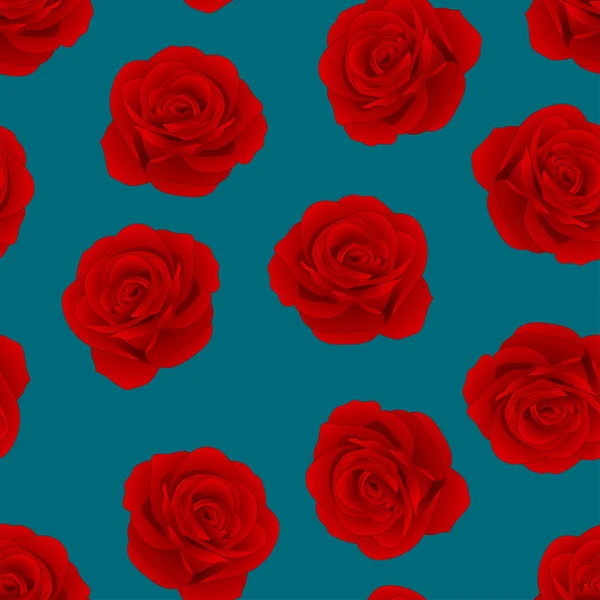 Rosa Roja Rosa Sobre Fondo Azul Índigo Día San Valentín — Vector de stock