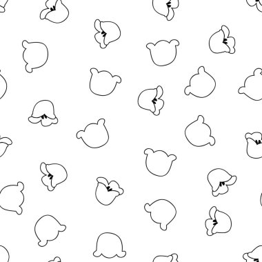 Lily vadi anahat kesintisiz arka plan beyaz. Vektör çizim.