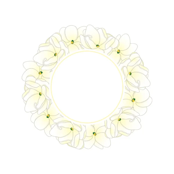 Jasminum Sambac Couronne Bannière Jasmin Arabe Illustration Vectorielle — Image vectorielle