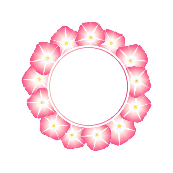 Couronne Rose Bannière Fleur Gloire Matin Illustration Vectorielle — Image vectorielle