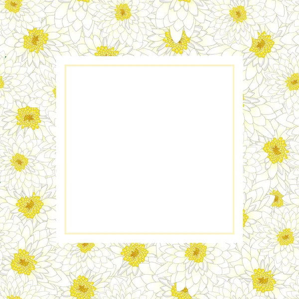 白菊バナー カード ベクトル図 — ストックベクタ