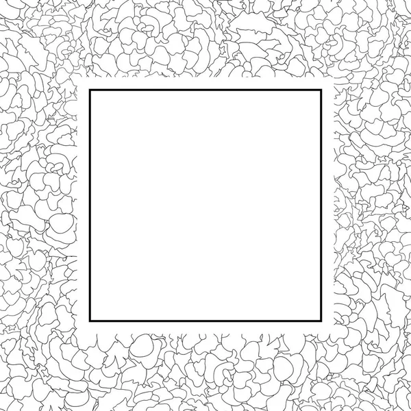 Marigold Outline Banner Card Ilustración Vectorial — Vector de stock