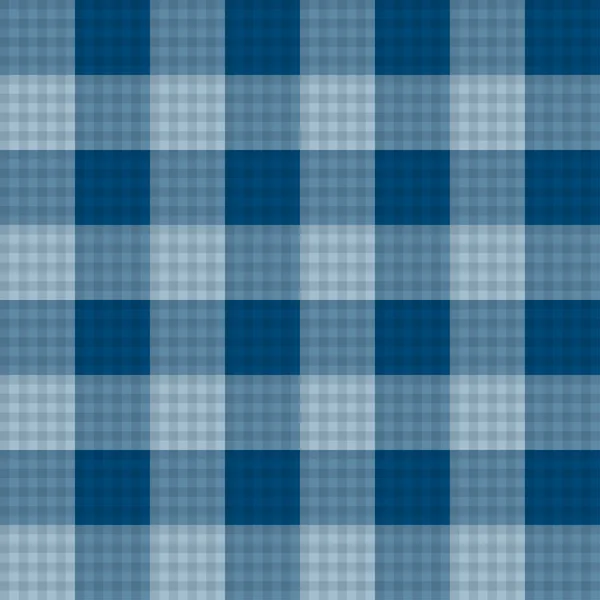 Indigo Blue Tartan Seamless Background Vector Illustration — Stock Vector