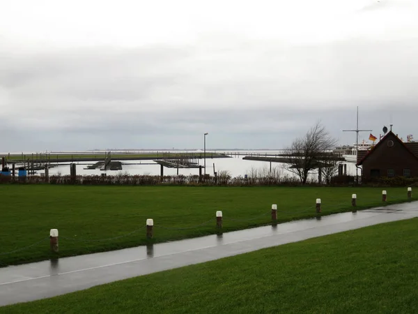 Una Vista Sobre Mar Del Norte Paisaje Cerca Fotografiado Norddeich — Foto de Stock