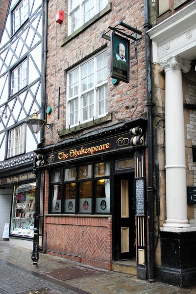 Zobrazit Zóně Pedrestian Obchodem Shakespear Durhamu Severovýchodní Anglie Fotografoval Během — Stock fotografie