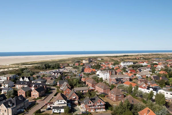 Bina Dış Kuzey Denizde Plaja Yakın Ada Borkum Almanya Yaz — Stok fotoğraf