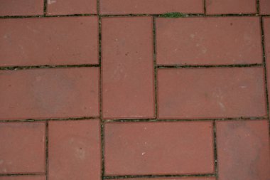 Kırmızı tuğla duvar içinde çapraz dışında bir yüzey üzerinde görünüm açık havada bahçe evde fotoğrafı