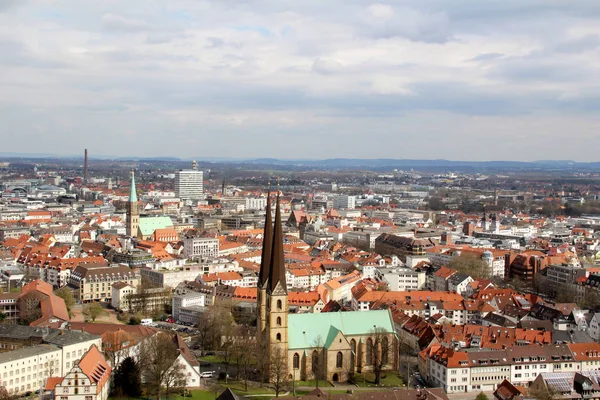 Blick Auf Das Bauwerk Und Die Landschaft Vom Sparrenburg Bielefeld — Stockfoto