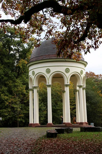 Vue Sur Bâtiment Rond Neroberg Wiesbaden Hessen Allemagne Photographié Lors — Photo