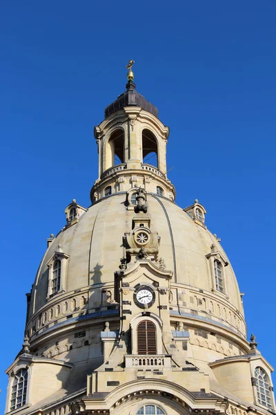 Vista Sobre Campanario Del Frauenkirche Dresden Sachsen Alemania Fotografiado Multicolor — Foto de Stock