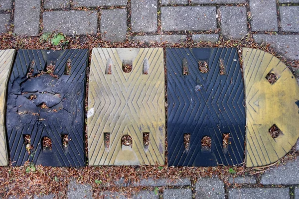 Vue Près Sur Obstacle Sur Une Route Geeste Emsland Allemagne — Photo